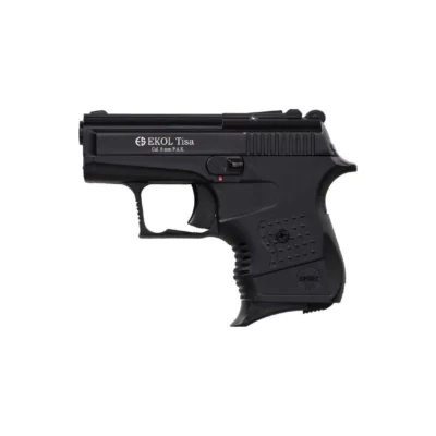 Ekol TİSA 8mm yarı otomatik mini kurusıkı ses tabancası, yüksek ses gücü ve kompakt tasarım.