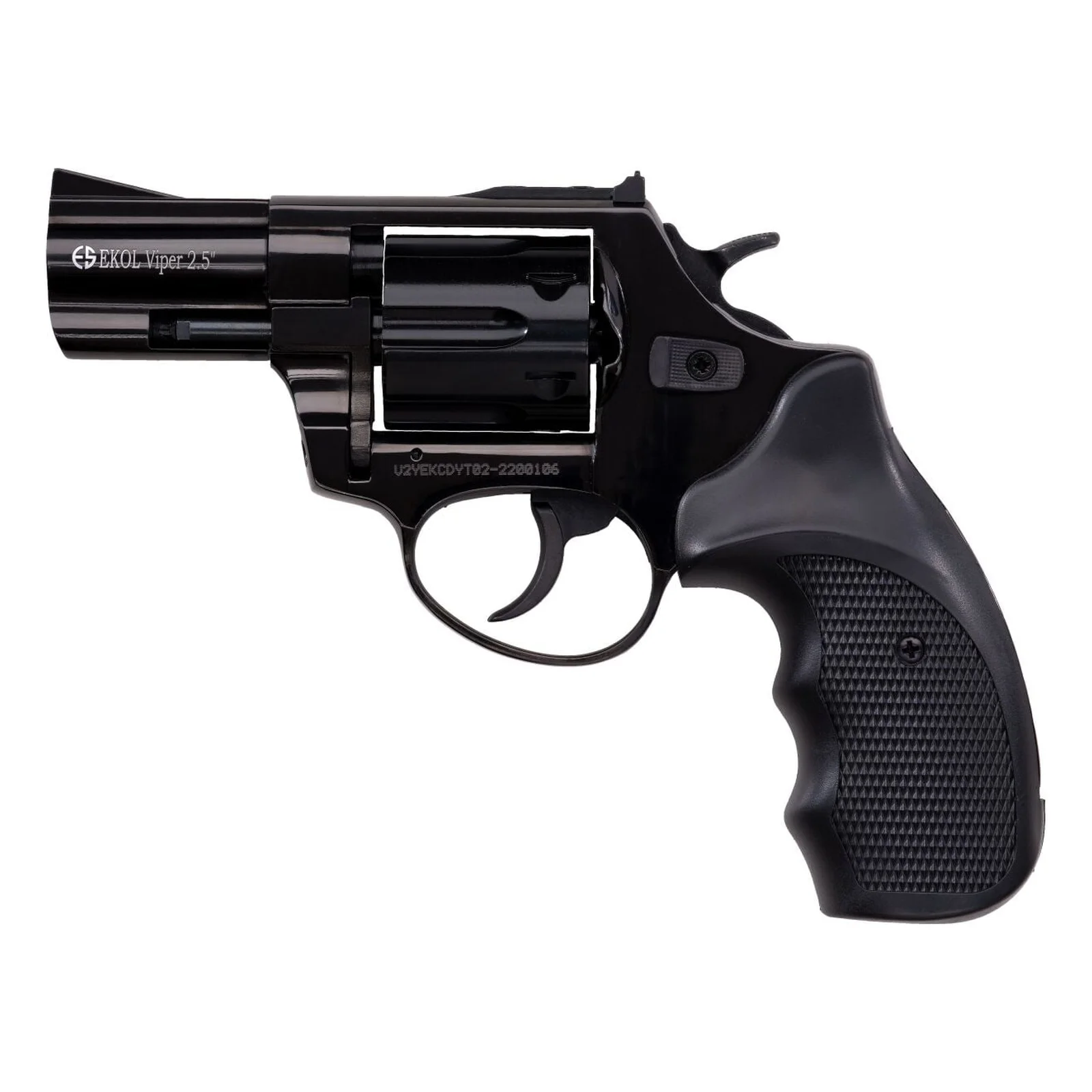 Ekol Viper 2.5 Kurusıkı Tabanca Ekol Viper 2.5 inç 9mm siyah renkli toplu kurusıkı ses tabancası.