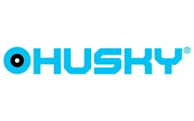 Husky outdoor ekipmanları, dayanıklı kamp çadırları ve uyku tulumları marka logosu.