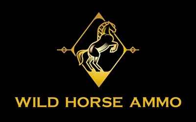 Wild Horse Ammo markasının altın at logosu - Yüksek performanslı mühimmat ürünleri.